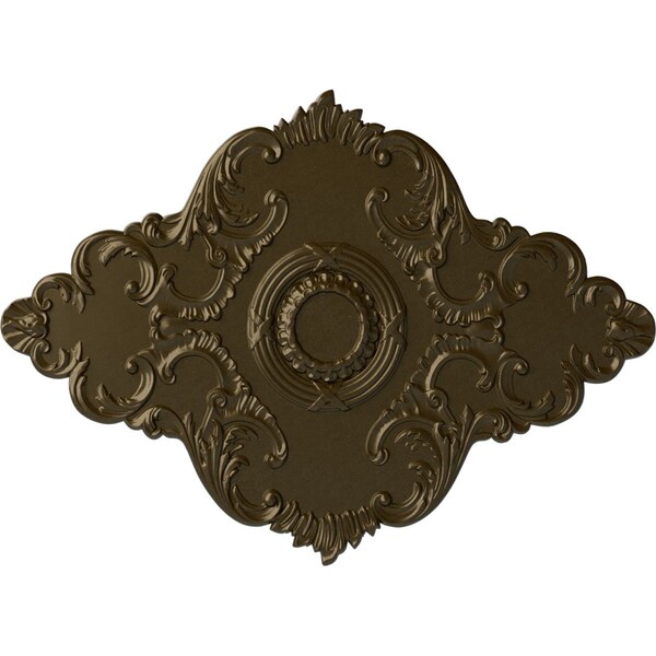 Ekena Millwork Piedmont Ceiling Medallion (Fits Canopies up to 6 1/2"), 67 1/8"W x 48 5/8"H x 1 7/8"P, Brass CM67PEBRS - main